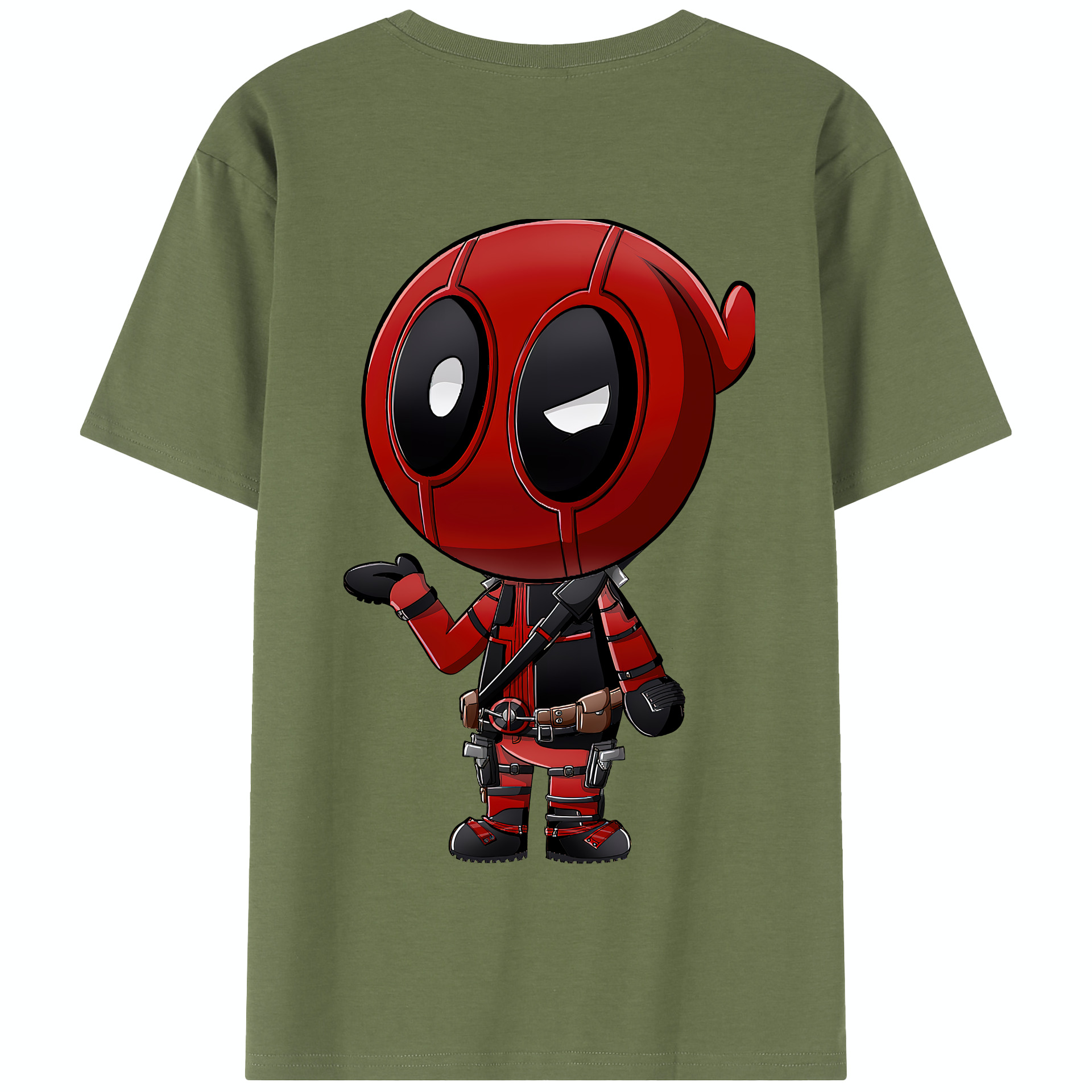 （画像用） Deadpool デッドプール 綿100％半袖Tシャツ（背面プリント）